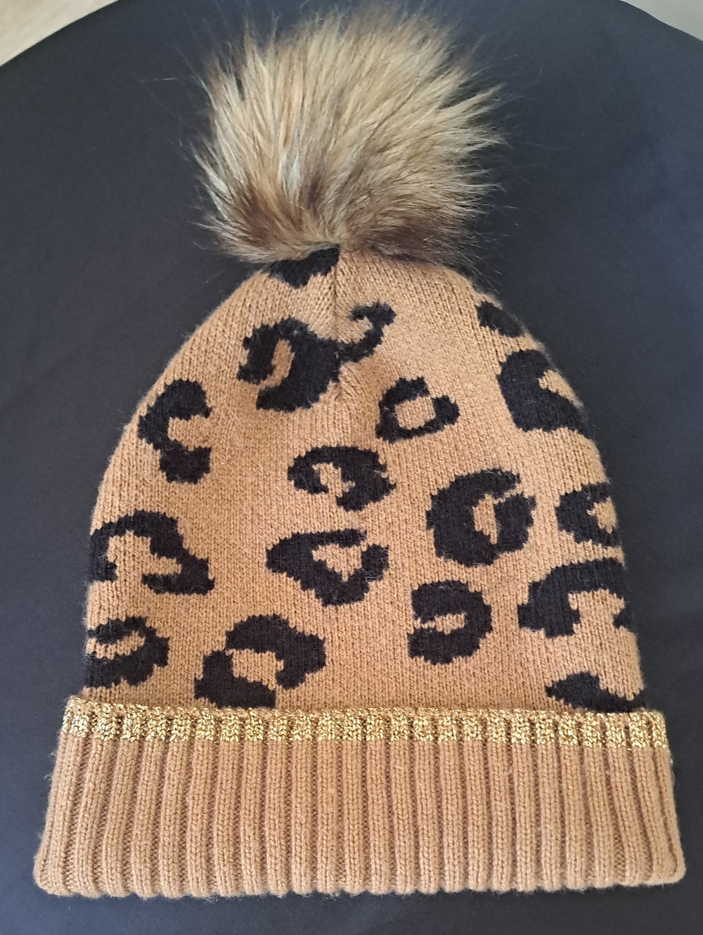 Crewcuts Leopard Pom Beanie In Leopardo Print - Picture 3 of 8